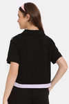 Rosaline Crop Length Loungewear Top - Black Beauty — thumbnail 3